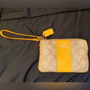 Coach Yellow Wrist Wallet